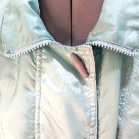 Optix by Julia Michael's Light Teal Wind Breaker Size S - Picture 5 of 8